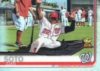 2019 Topps Chrome #155 Juan Soto Sliding-Refractor Baseball Card