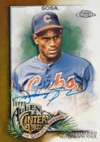 2022 Topps Allen & Ginter Chrome Autographs #SS Sammy Sosa Gold Refractor Baseball Card