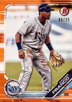 2019 Bowman Draft #BD93 Wander Franco Orange Baseball Card