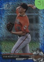 2017 Bowman Prospects #BCP75 Ryan Mountcastle Chrome-Blue Shimmer Baseball Card