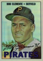 1998 Topps Clemente-Finest #13 1967 Topps Reprint Refractor Baseball Card