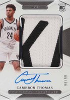 2021 Panini National Treasures #113 Cameron Thomas Patch Autograph Basketball Card