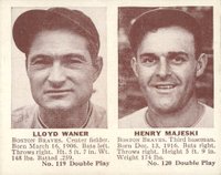 1941 Double Play #119/120 Waner/Majeski Baseball Card