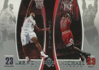 2005 Upper Deck MJ/LJ Bonus Pack #LJMJ8 LeBron James/Michael Jordan Basketball Card