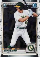 2020 Bowman Draft #BD119 Tyler Soderstrom Chrome Baseball Card