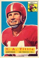 1956 Topps #86 Y.A. Tittle Football Card