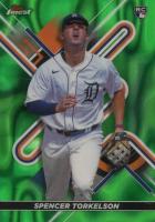 2022 Topps Finest #84 Spencer Torkelson Lava Green Refractor Baseball Card