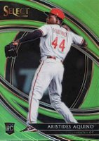 2020 Panini Select #159 Aristides Aquino Neon Green Prizm Baseball Card