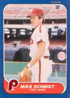 1986 Fleer #450 Mike Schmidt Baseball Card