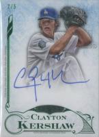 2015 Topps Five Star Autographs #FSACK Clayton Kershaw Emerald Baseball Card