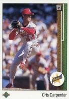 1989 Upper Deck #8 Cris Carpenter Star Rookie Baseball Card