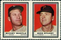 1962 Topps Stamp Panels # Mantle/Stuart Baseball Card