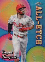 2024 Topps Chrome Update Chrome All-Etch #3 Bryce Harper Baseball Card