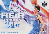 2022 Panini Court Kings Heir Apparent Autographs #HA-CHT Chet Holmgren Violet Basketball Card