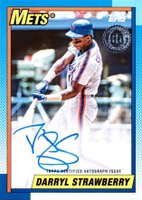 2025 Topps 1990 Topps Baseball Autographs #90AUDS Darryl Strawberry Baseball Card