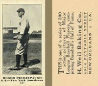 1916 Weil Baking Co. #137 Roger Peckinpaugh Baseball Card