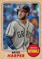 2017 Topps Heritage  #427 Bryce Harper Throwback Baseball Card
