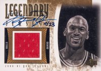 2001 Upper Deck Legends Legendary Jerseys #MJ-AJ Michael Jordan Autograph Basketball Card
