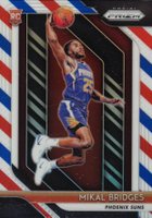 2018 Panini Prizm #289 Mikal Bridges Red/White/Blue Prizm Basketball Card