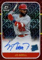 2021 Panini Donruss Optic Retro 1987 Rated Rookie Signatures #87RRJA Jo Adell Red Mojo Baseball Card