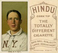 1909 White Borders Hindu-Brown #9 Red Ames Portrait Baseball Card