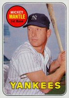 1969 Topps #500y Mickey Mantle Mantle in Yellow Letters Baseball Card