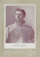 1902 Sporting Life Cabinets #73 Mordecai Brown Chicago, NL, 1904 Baseball Card