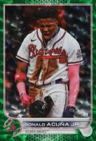 2022 Topps #200 Ronald Acuna Jr. Green Foilboard Baseball Card
