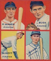 1935 Goudey 4-in-1 # Bush/Hoyt/Waner/Waner Baseball Card