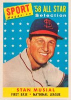 1958 Topps #476 Stan Musial All-Star Baseball Card