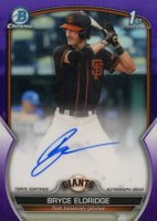 2023 Bowman Draft Chrome Prospect Autograph #CDABE Bryce Eldridge Purple Refractor Baseball Card