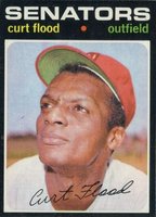 1971 Topps #535 Curt Flood Baseball Card