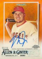 2020 Topps Allen & Ginter Chrome Autographs #ACGMT Mike Trout Orange Refractor Baseball Card