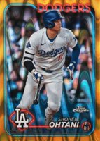 2024 Topps Chrome #1 Shohei Ohtani Gold Raywave Baseball Card