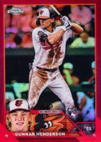 2023 Topps Chrome #2 Gunnar Henderson Red Refractor Baseball Card