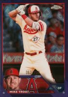 2023 Topps Chrome Logofractor Edition #27 Mike Trout Purple Refractor Baseball Card