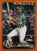 2024 Topps Chrome Logofractor Edition #5 Lawrence Butler Orange Refractor Baseball Card