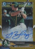 2018 Bowman Prospects Autographs Chrome #SMU Sean Murphy Gold Shimmer Baseball Card
