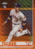 2019 Topps Chrome #39 Kyle Tucker Running-Orange Wave Refractor Baseball Card