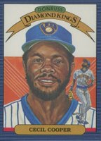1986 Donruss #7 Cecil Cooper Diamond Kings Baseball Card