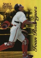 1996 Select Certified #35 Ivan Rodriguez Mirror Gold Baseball Card