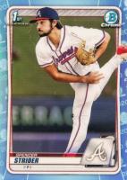 2020 Bowman Draft #BD20 Spencer Strider Chrome-Sky Blue Refractor Baseball Card