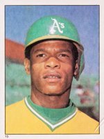 1981 Topps Stickers #15 Rickey Henderson Baseball Card