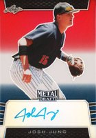 2019 Leaf Metal Draft Autographs #BAJJ1 Josh Jung Red/White/Blue Baseball Card