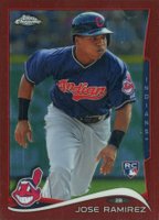 2014 Topps Chrome #45 Jose Ramirez Red Refractor Baseball Card