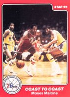 1983 Star Sixers Champions #20 Moses Malone Basketball Card