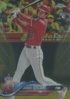 2018 Topps Chrome Complete Set #700 Shohei Ohtani Retail-Gold Refractor Baseball Card
