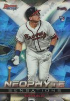 2019 Bowman's Best Neophyte Sensations #NS-3 Austin Riley Atomic Refractor Baseball Card