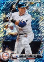 2017 Bowman Chrome Mini #32 Aaron Judge Bowman Rookies-Blue Shimmer Refractor Baseball Card