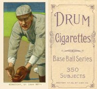 1909 White Borders Drum 350 #263 Ed Konetchy Glove Near Ground Baseball Card